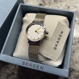 NWT - Skagen Freja Gold/Silver Mesh Watch